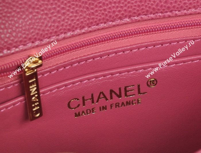 Chanel A1115 caviar lambskin small classic flap handbag red bag 5795