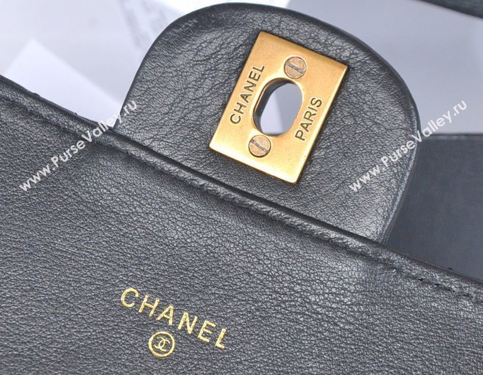 Chanel A21908 lambskin clutch shoulder handbag black bag 5798