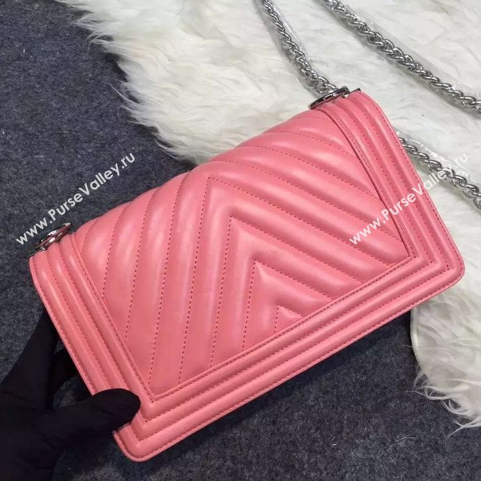 Chanel A92058 lambskin medium le boy handbag red bag 5700