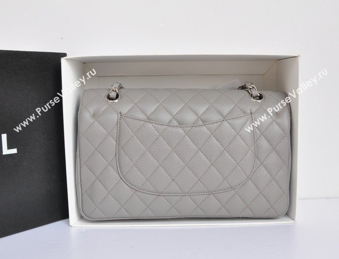 Chanel A1112 caviar lambskin classic flap handbag gray bag 5708