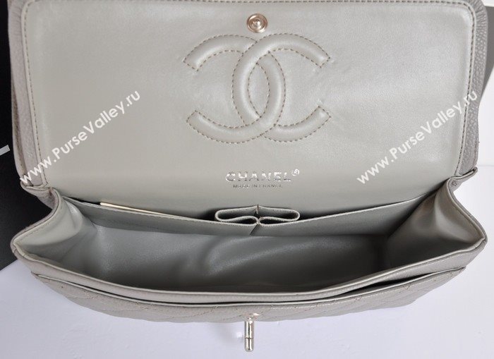 Chanel A1112 caviar lambskin classic flap handbag gray bag 5708