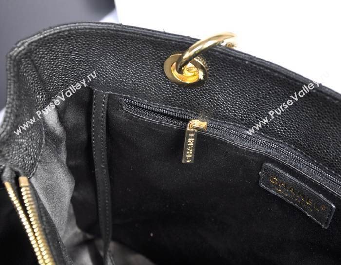 Chanel A36092 caviar lambskin GST shopping handbag black bag 5709