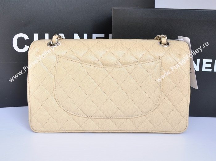 Chanel A1112 caviar lambskin classic flap handbag apricot bag 5710