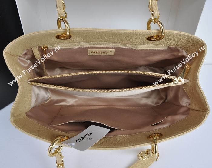 Chanel A36092 caviar lambskin GST shopping handbag apricot bag 5711