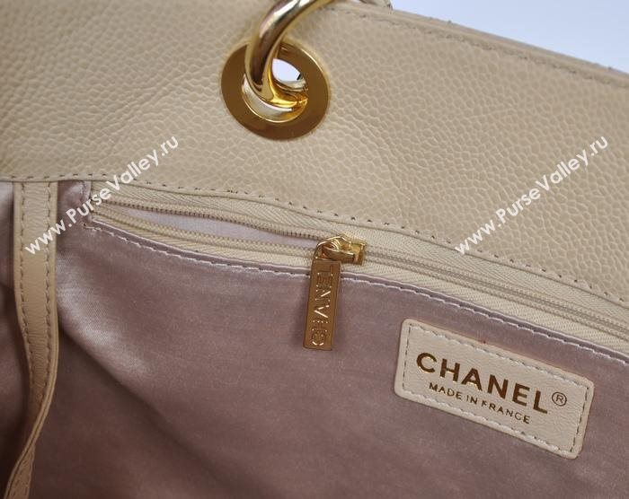 Chanel A36092 caviar lambskin GST shopping handbag apricot bag 5711