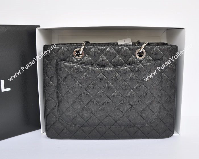 Chanel A36092 caviar lambskin GST shopping handbag black bag 5714