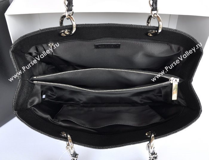 Chanel A36092 caviar lambskin GST shopping handbag black bag 5714