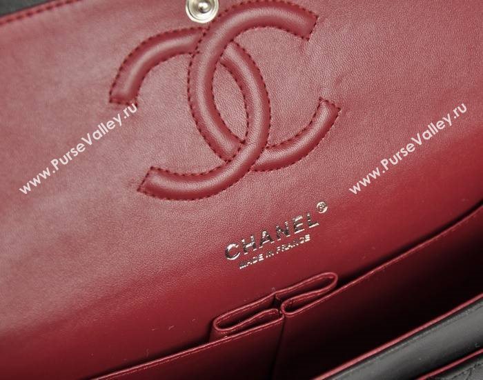 Chanel A1112 lambskin classic flap handbag black bag 5715