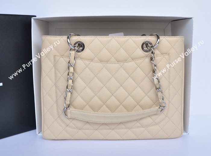 Chanel A36092 caviar lambskin GST shopping handbag apricot bag 5717