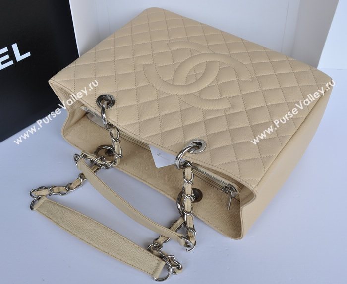 Chanel A36092 caviar lambskin GST shopping handbag apricot bag 5717