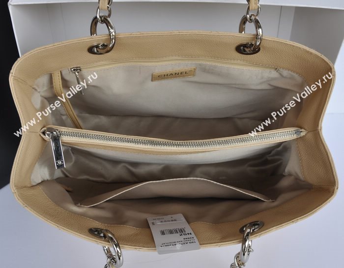 Chanel A36092 caviar lambskin GST shopping handbag apricot bag 5717