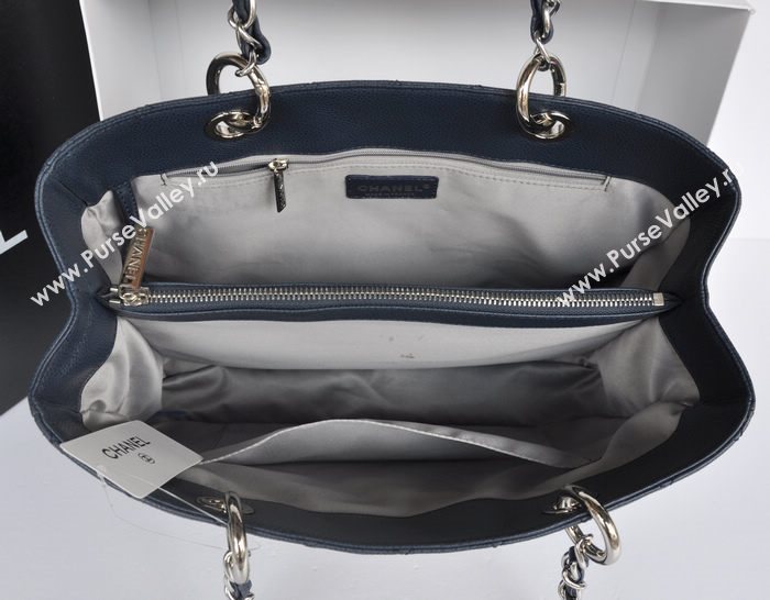 Chanel A36092 caviar lambskin GST shopping handbag blue bag 5719