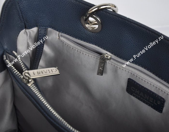 Chanel A36092 caviar lambskin GST shopping handbag blue bag 5719