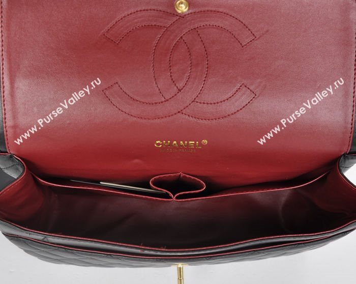 Chanel A36097 large lambskin classic flap handbag black bag 5723