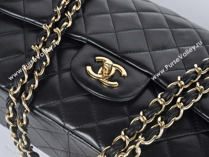 Chanel A36097 large lambskin classic flap handbag black bag 5723