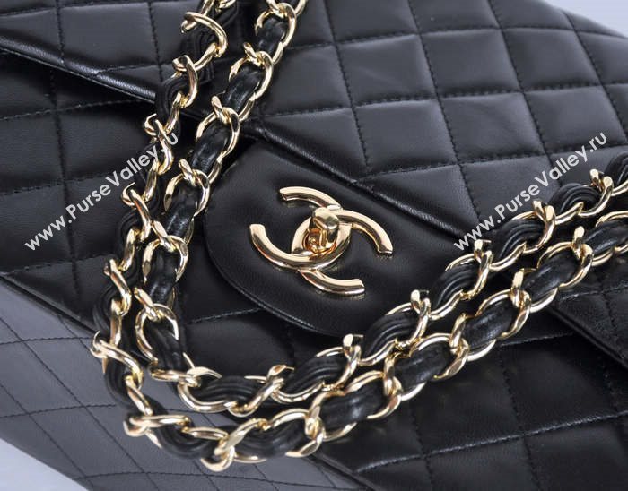 Chanel A36098 maxi lambskin classic flap handbag black bag 5725