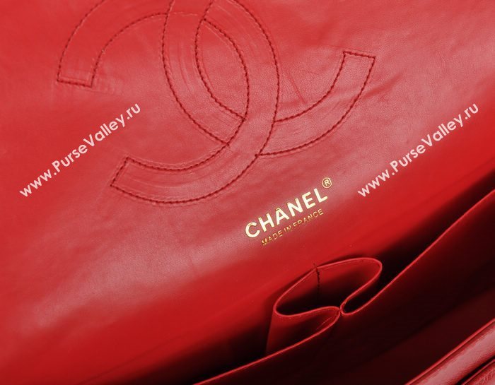 Chanel A36097 large caviar lambskin classic flap handbag red bag 5726