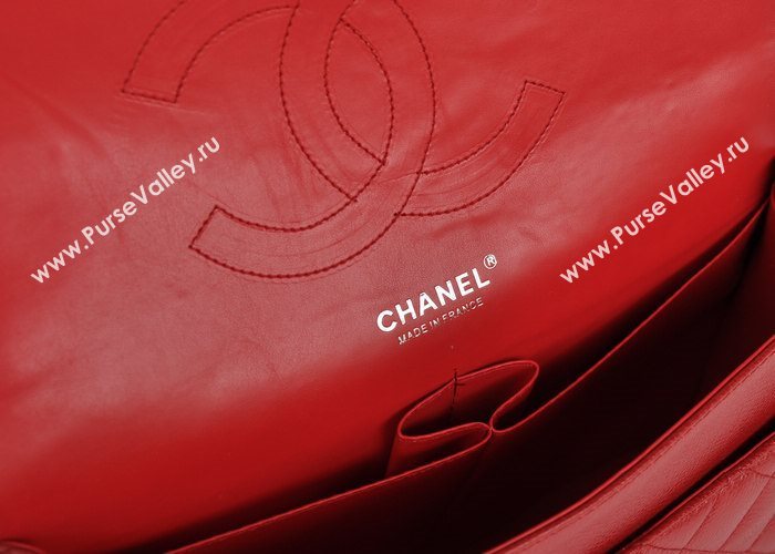 Chanel A36097 large caviar lambskin classic flap handbag red bag 5727