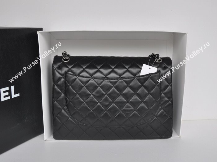 Chanel A36098 maxi lambskin classic flap handbag black bag 5729