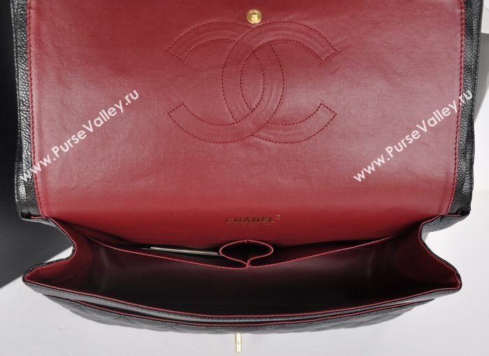 Chanel A36098 maxi caviar lambskin classic flap handbag gray bag 5731