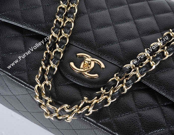 Chanel A36098 maxi caviar lambskin classic flap handbag gray bag 5731