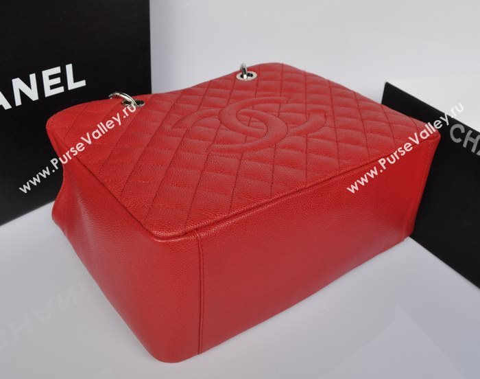 Chanel A36092 caviar lambskin gst shopping handbag red bag 5733