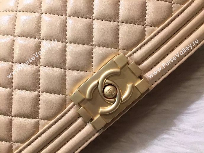 Chanel A67086 caviar lambskin medium le boy handbag apricot bag 5842