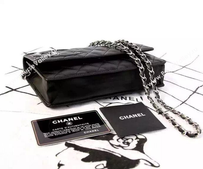 Chanel A33814 lambskin small woc handbag black bag 5843