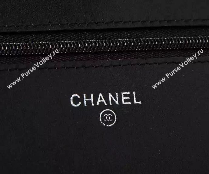 Chanel A33814 lambskin small woc handbag black bag 5843