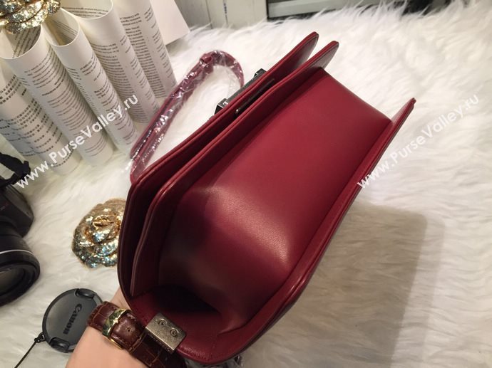 Chanel A67085 lambskin small le boy handbag wine bag 5858