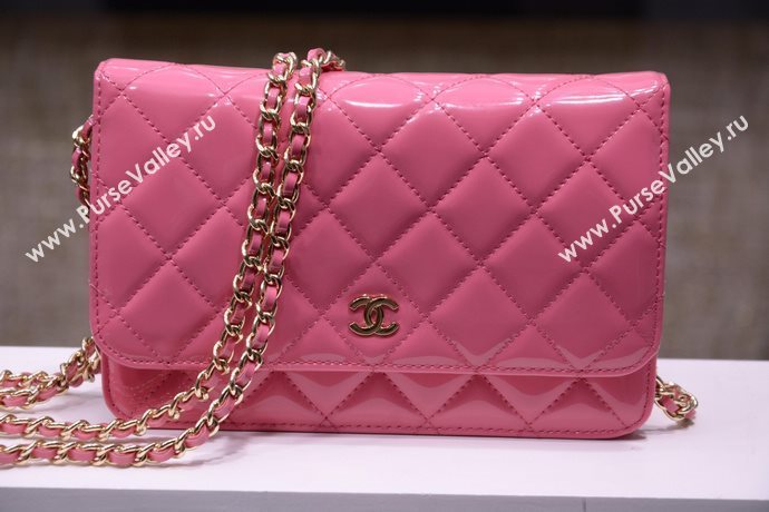 Chanel A33814 paint lambskin small woc handbag pink bag 5860