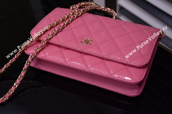 Chanel A33814 paint lambskin small woc handbag pink bag 5860