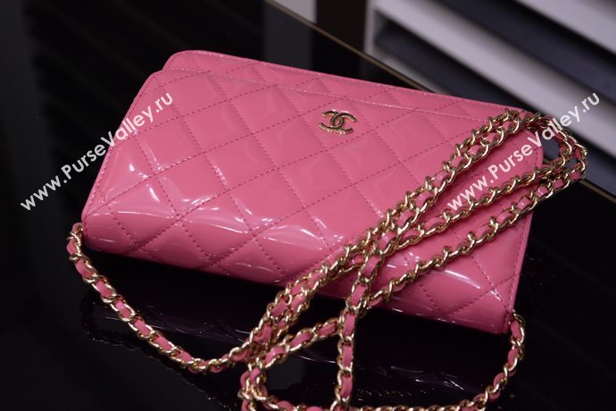 Chanel A33814 paint lambskin small woc handbag pink bag 5860