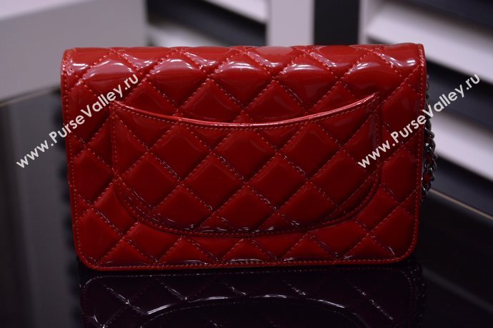 Chanel A33814 paint lambskin small woc handbag red bag 5861