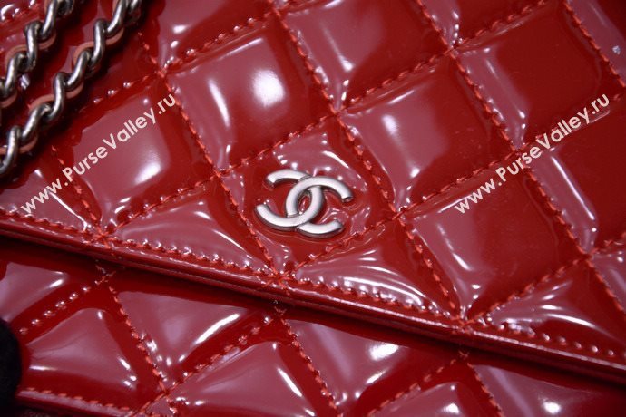 Chanel A33814 paint lambskin small woc handbag red bag 5861