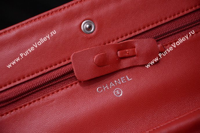 Chanel A33814 paint lambskin small woc handbag red bag 5861