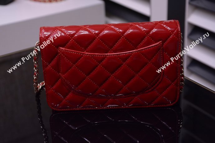 Chanel A33814 paint lambskin small woc handbag red bag 5862