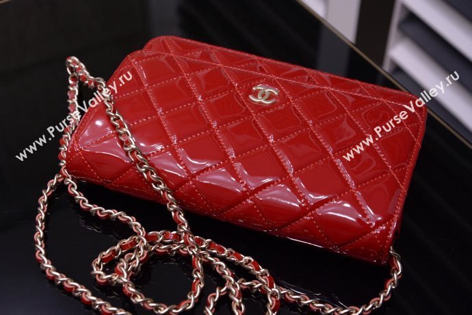 Chanel A33814 paint lambskin small woc handbag red bag 5862