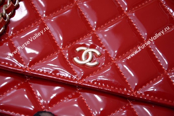 Chanel A33814 paint lambskin small woc handbag red bag 5862