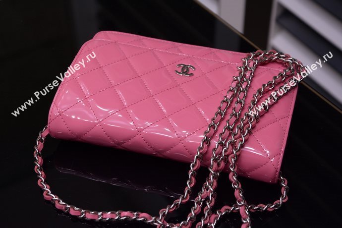 Chanel A33814 paint lambskin small woc handbag pink bag 5863