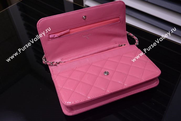 Chanel A33814 paint lambskin small woc handbag pink bag 5863