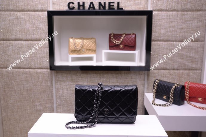 Chanel A33814 caviar lambskin small woc handbag black bag 5864