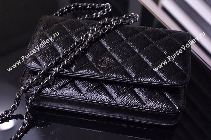 Chanel A33814 caviar lambskin small woc handbag black bag 5864