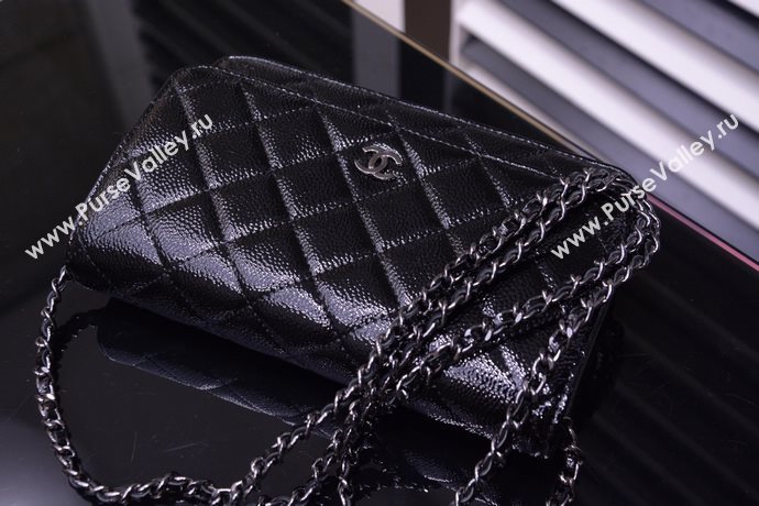 Chanel A33814 caviar lambskin small woc handbag black bag 5864