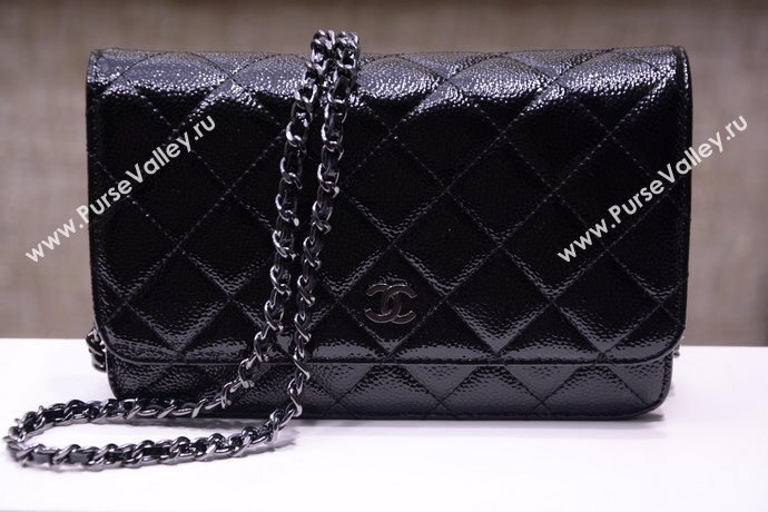 Chanel A33814 caviar lambskin small woc handbag black bag 5864