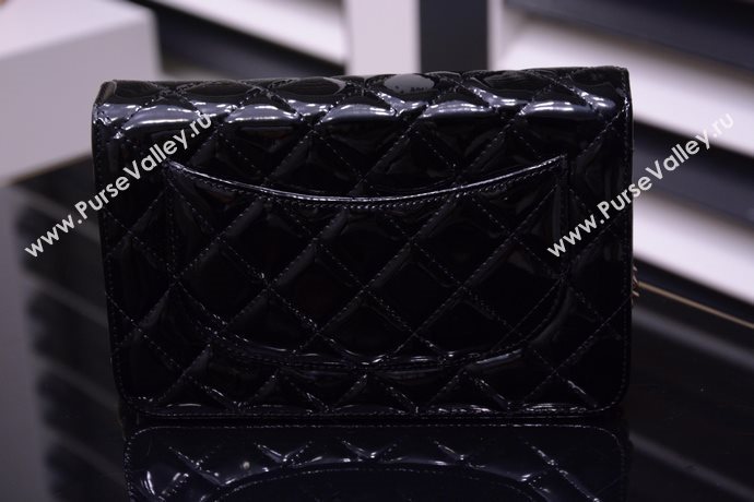 Chanel A33814 paint lambskin small woc handbag black bag 5865