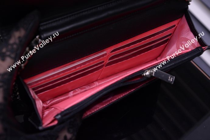 Chanel A33814 paint lambskin small woc handbag black bag 5867