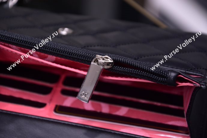 Chanel A33814 paint lambskin small woc handbag black bag 5867