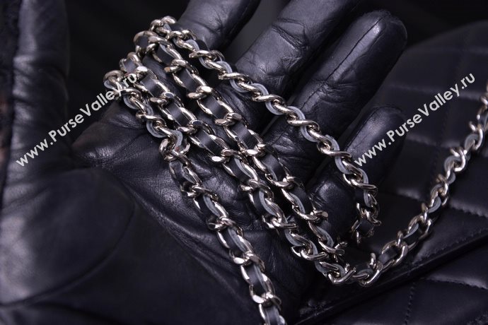 Chanel A33814 paint lambskin small woc handbag black bag 5867