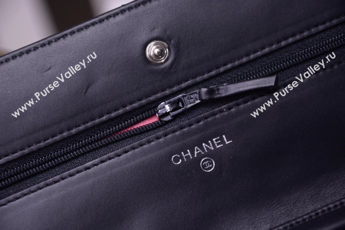 Chanel A33814 paint lambskin small woc handbag black bag 5867